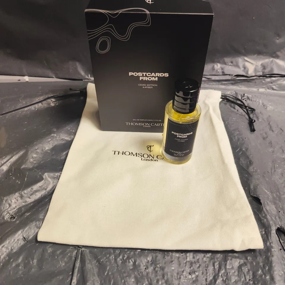 Thomson Carter Postcards From Cedar, Saffron & Amber Eau de Parfum 50ml – Boxed