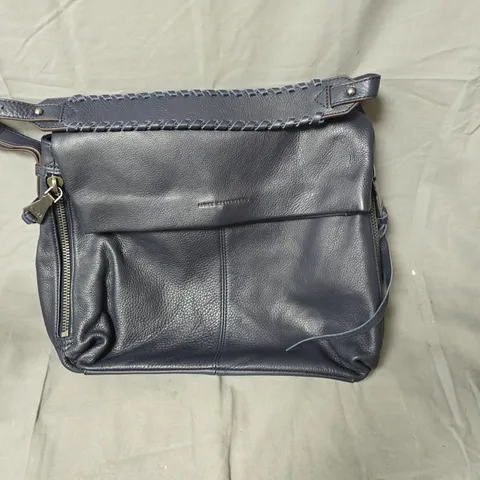 AIMEE KESTENBERG NAVY PEBBLED LEATHER CROSSBODY BAG 