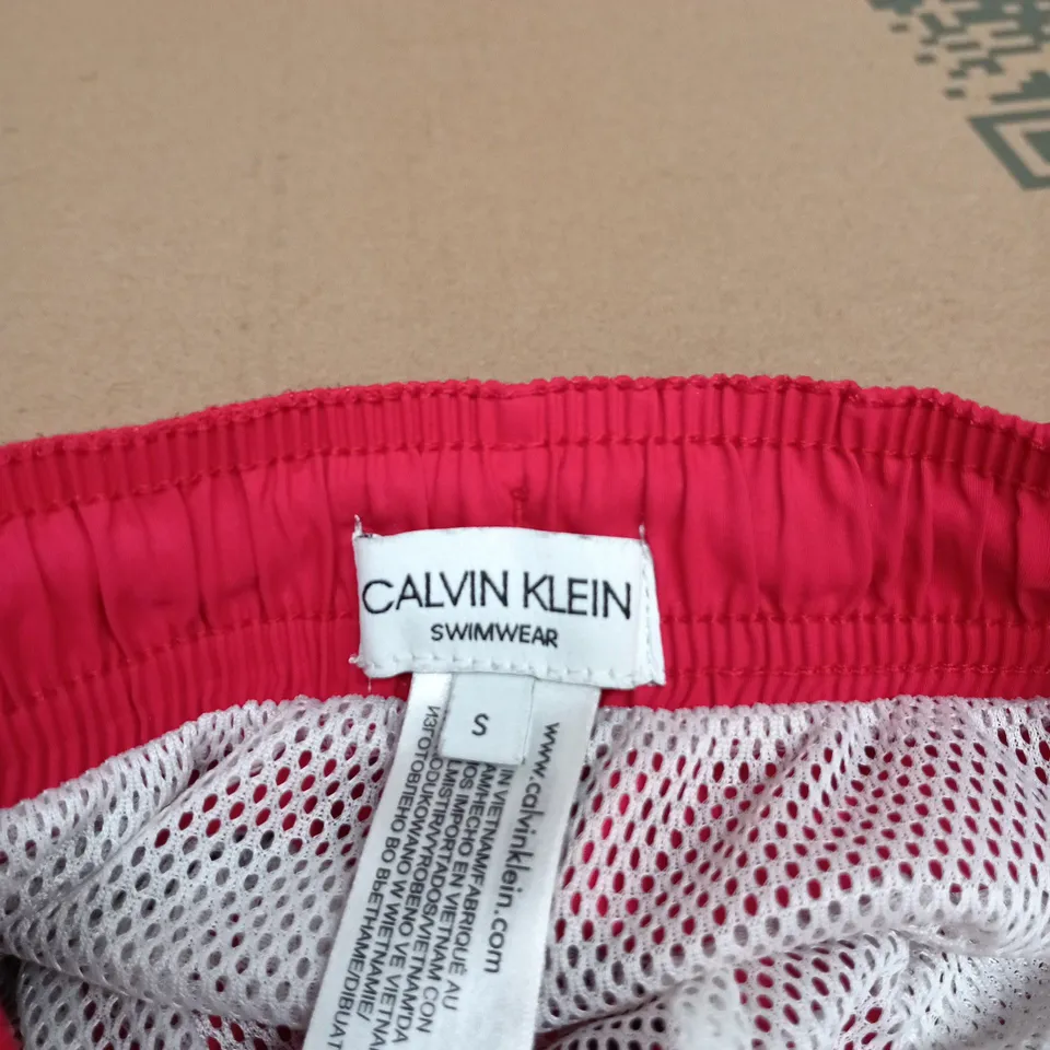 CALVIN KLEIN RED SMALL SWIM SHORTS