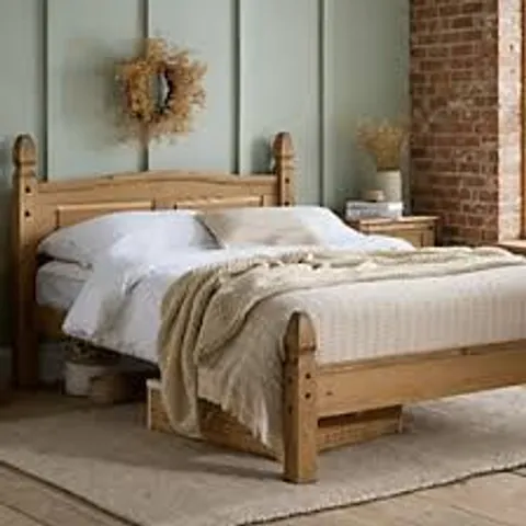 BOXED 150CM CORONA LOW END BED PINE ( 1 BOX )