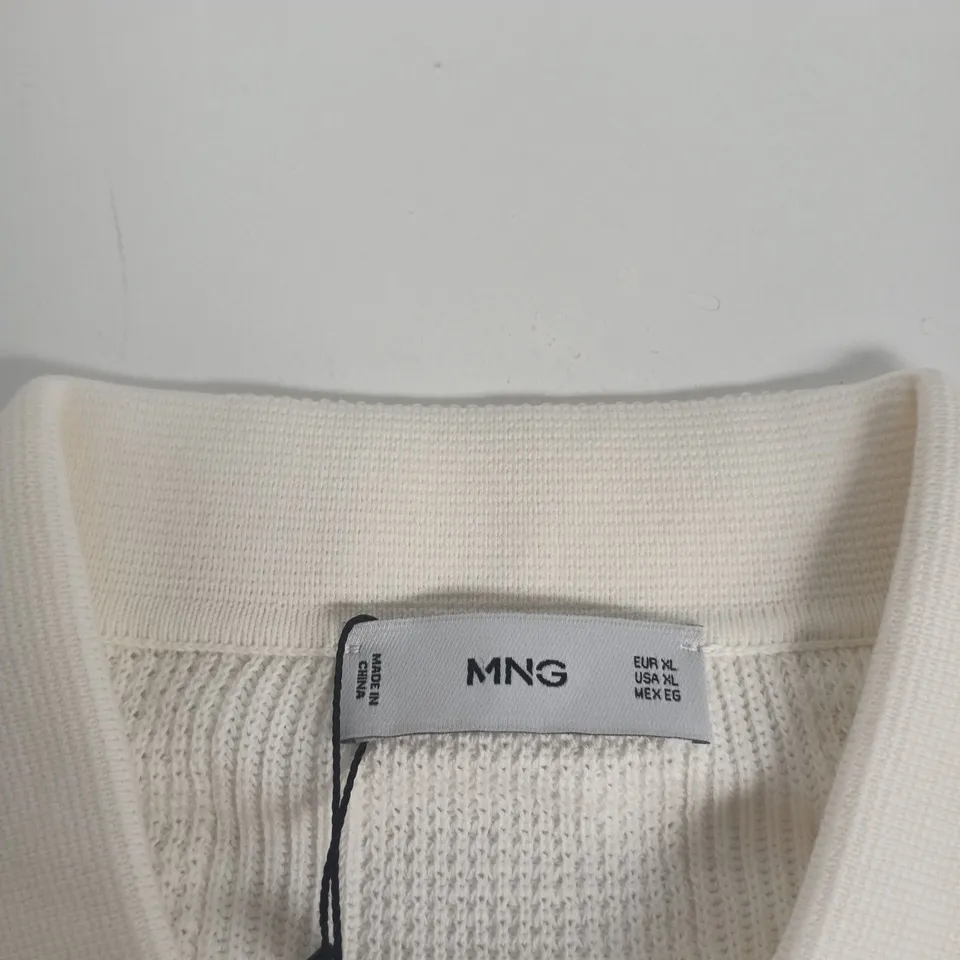 MANGO MNG WHITE KNIT TOP – UK XL