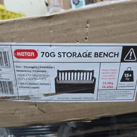 KETER EDEN STORAGE BENCH - COLLECTION ONLY