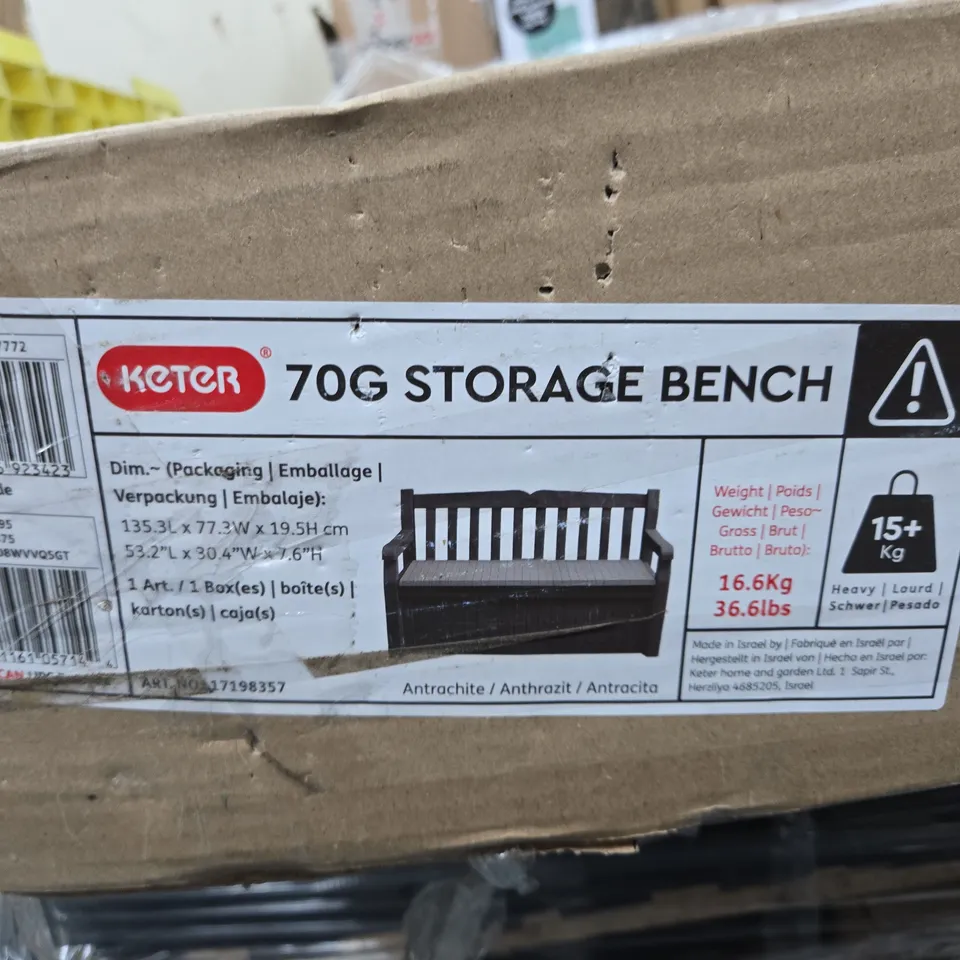 KETER EDEN STORAGE BENCH - COLLECTION ONLY