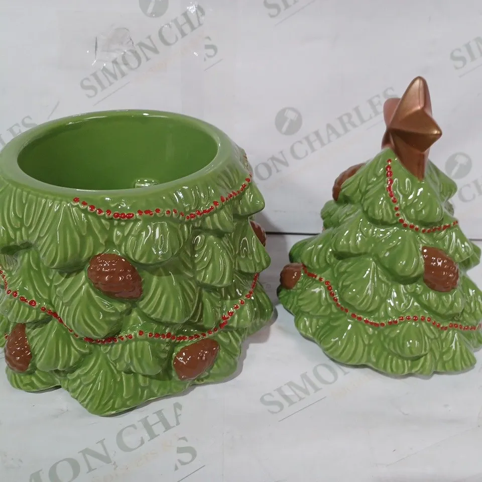 HOMEWORX BY HARRY SLATKIN 3 WICK FESTIVE CERAMIC TREE
