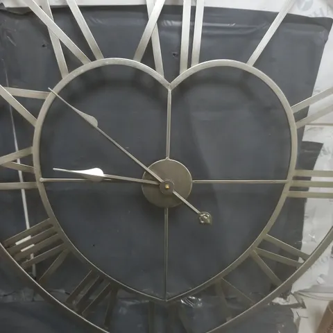 HEART SHAPED WALL CLOCK - COLLECTION ONLY 