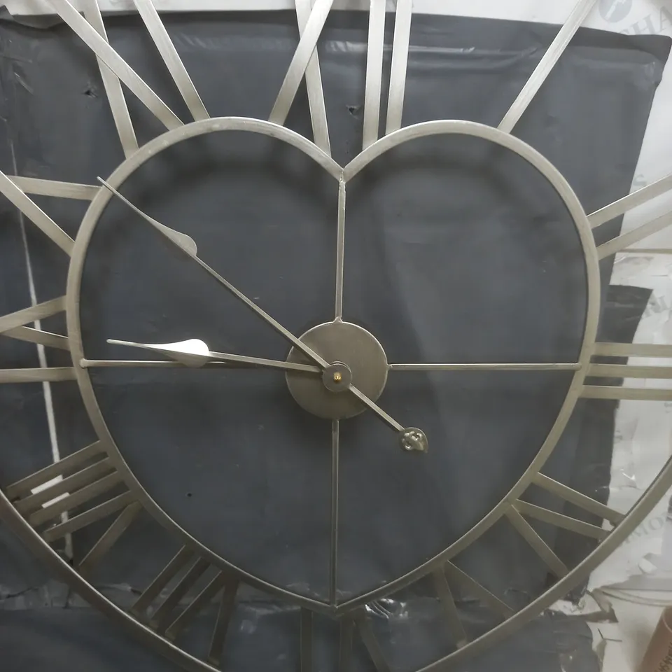 HEART SHAPED WALL CLOCK - COLLECTION ONLY  RRP £60