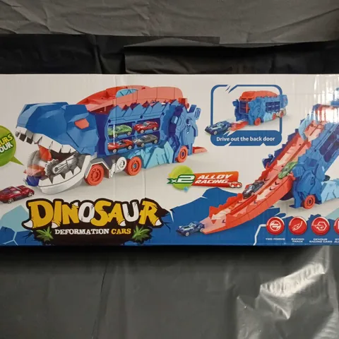 DINOSAUR DEFORMATION CARS PLAYSET – EXPANDABLE TRACK BOXED TOY