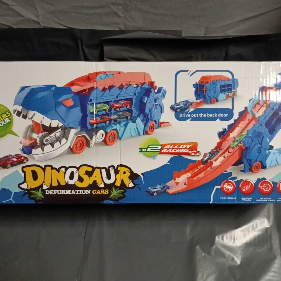 DINOSAUR DEFORMATION CARS PLAYSET – EXPANDABLE TRACK BOXED TOY