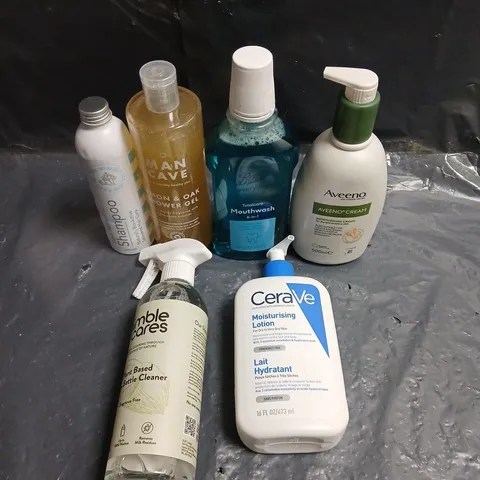 APPROXIMATELY 15 ASSORTED HEALTH & BEAUTY PRODUCTS TO INCLUDE CERA VE MOISTURISER, MOUTHWASH, AVEENO CREAM ETC  