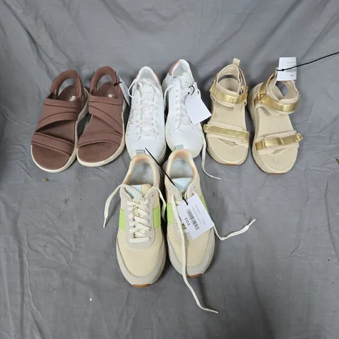 APPROXIMATELY 15 ASSORTED PAIRS OF SHOES, TRAINERS & SANDALS TO INCLUDE BRANDS SUCH AS VIONIC, SKECHERS, FITFLOP, ETC - COLLECTION ONLY