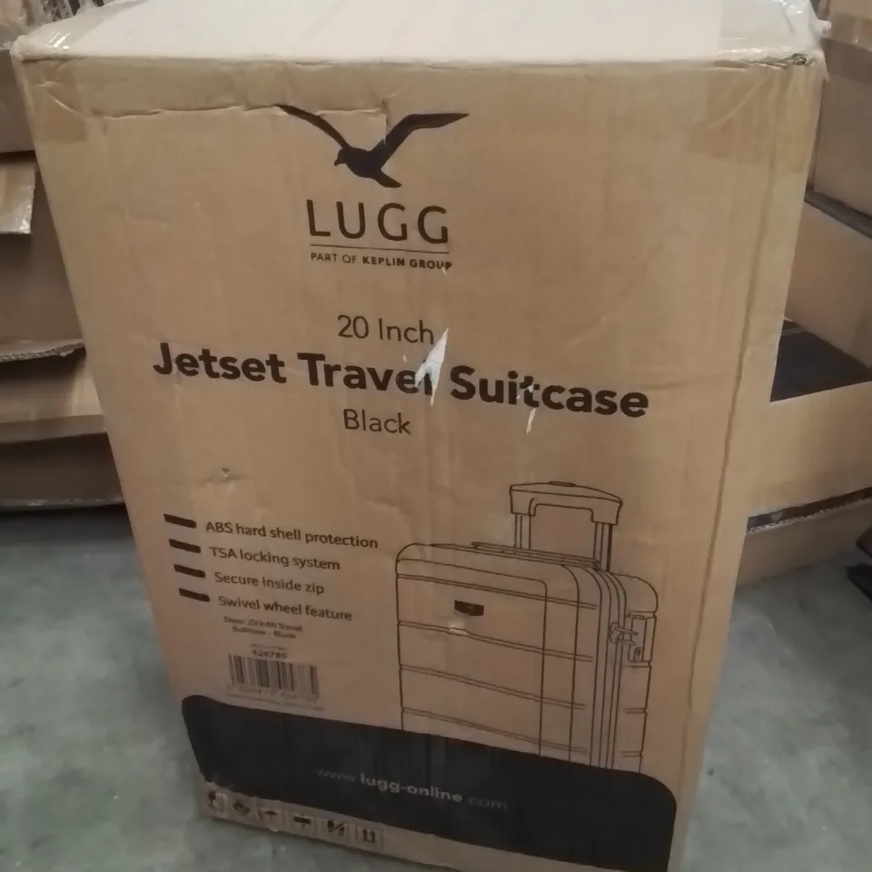BOXED LUGG 20INCH JETSET TRAVEL SUITCASE BLACK 
