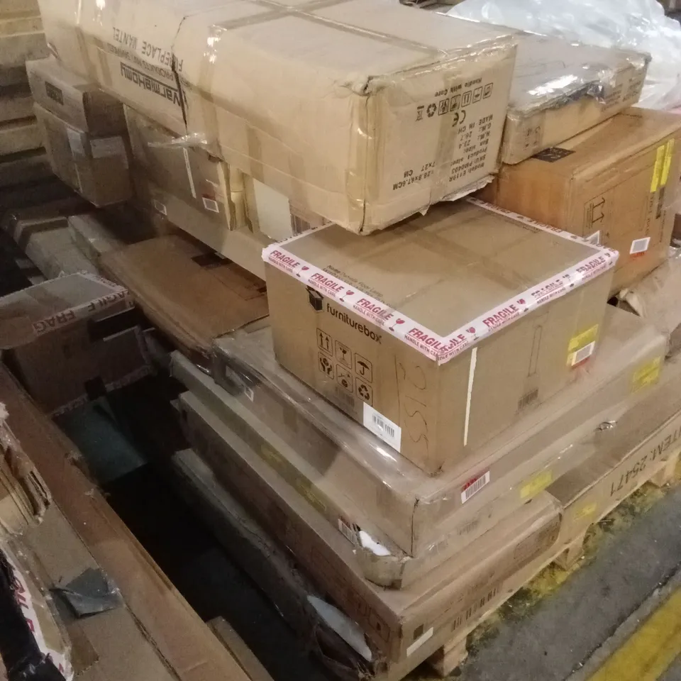 PALLET OF ASSORTED INCOMPLETE FLATPACK FURNITURE PARTS