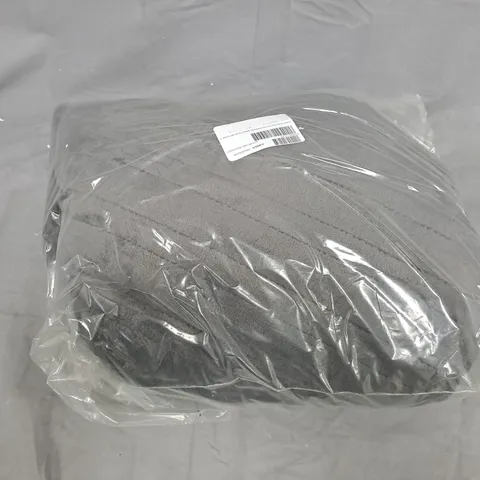 COZEE HOME FAUX FUR AND VELVETSOFT HEATED THROW WITH 9 HEAT SETTINGS CHARCOAL