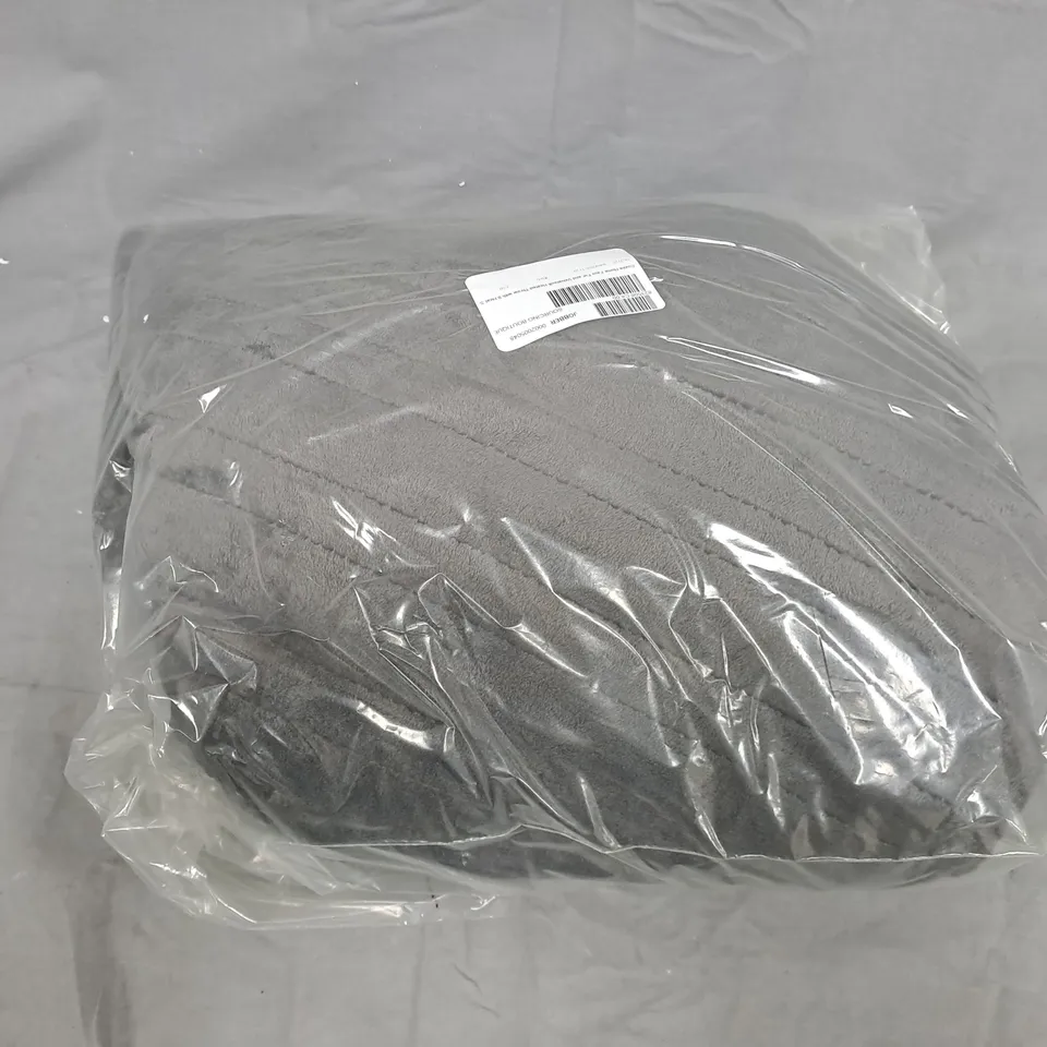 COZEE HOME FAUX FUR AND VELVETSOFT HEATED THROW WITH 9 HEAT SETTINGS CHARCOAL
