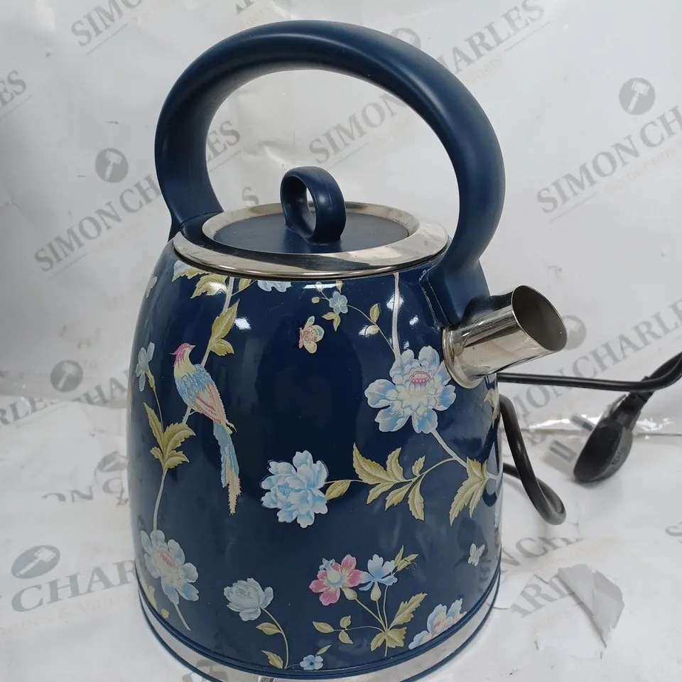 LAURA ASHLEY ELVEDEN PRINT KETTLE - NAVY