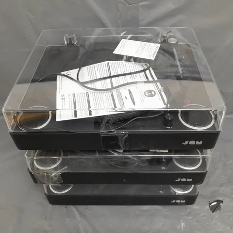 THREE UNBOXED JAM TURNTABLES