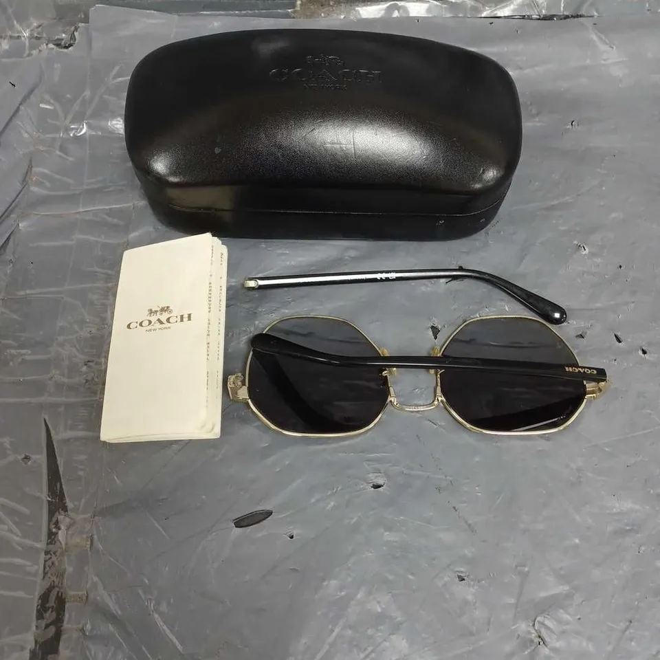COACH IRREGULAR METAL SUNGLASSES IN GOLD
