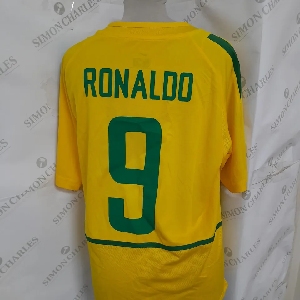 NIKE FOOTBALL JERSEY IN YELLOW/GREEN SIZE S