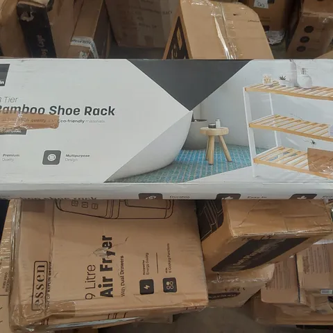 BOXED KEPLIN 3 TIER BAMBOO SHOE RACK