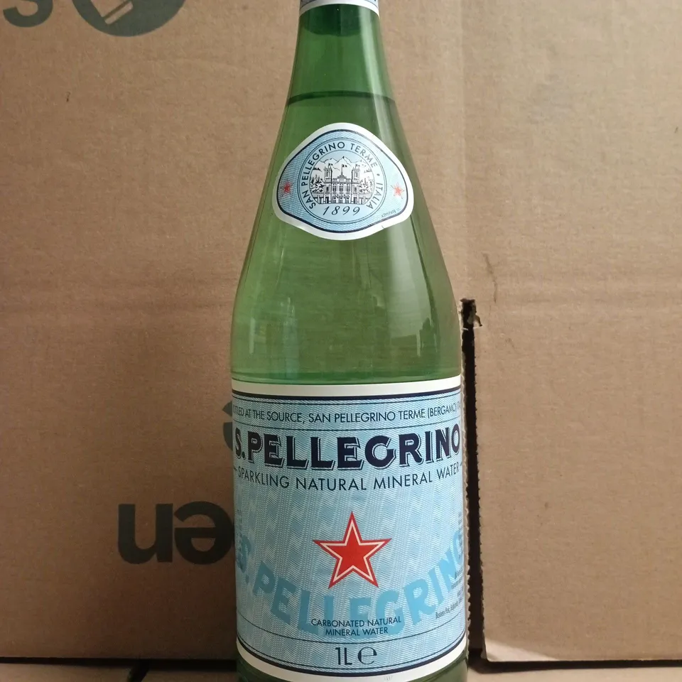 SAN PELLEGRINO SPARKLING NATURA MINERAL WATER (6 X 1L BOTTLES)