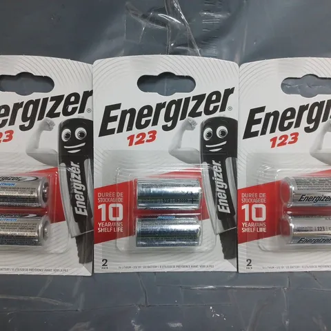BOX OF APPROXIMATELY 6 PACKS OF ENERGIZER 123 3V LITHIUM BATTERIES