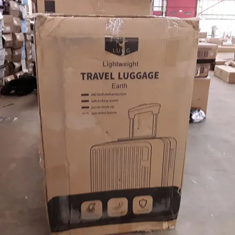 BOXED LUGG LARGE LIGHTWEIGHT TRAVEL LUGGAGE SUITCASE - EARTH 