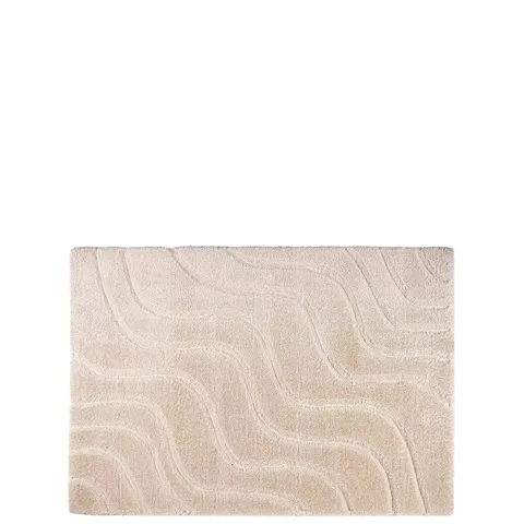 SOFT CARVED WAVES RUG IN BEIGE (160x230cm) - COLLECTION ONLY