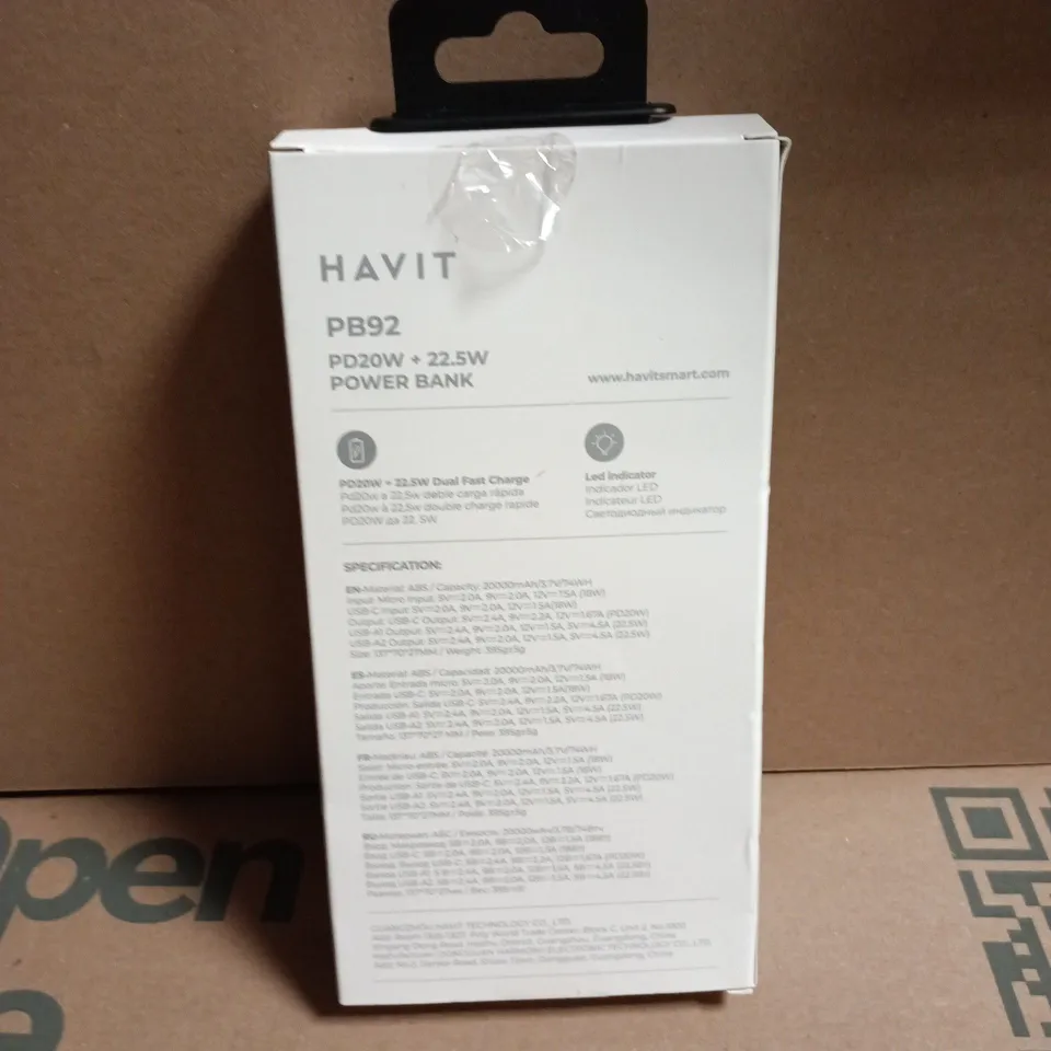 SEALED HAVIT 20000MH POWER BANK