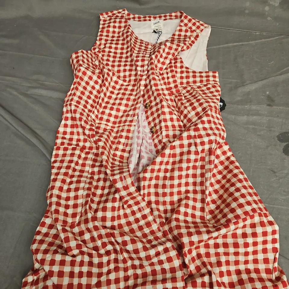 JOANIE ASHLEY DRESS IN RED/WHITE - UK 16