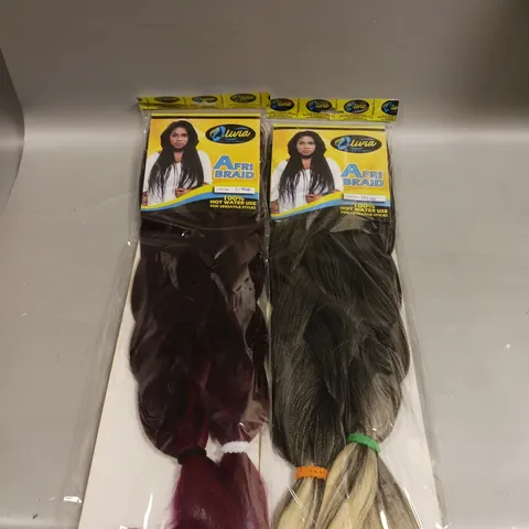 APPROXIMATELY 20 SEALED OLIVIA AFRI BRAID HAIR PIECES IN ASSORTED COLOURS