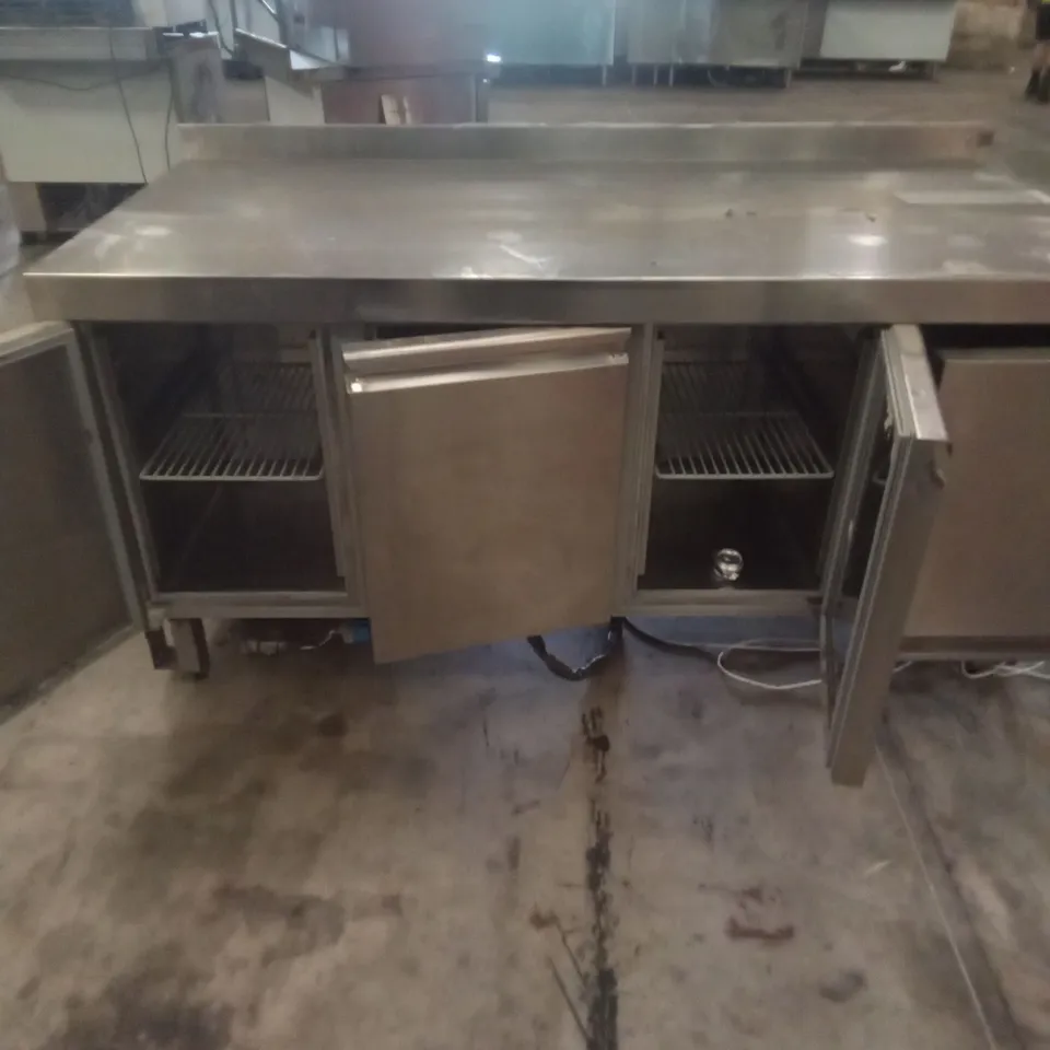 COMMERCIAL FOOD PREP STATION WITH UNDERCOUNTER FRIDGE