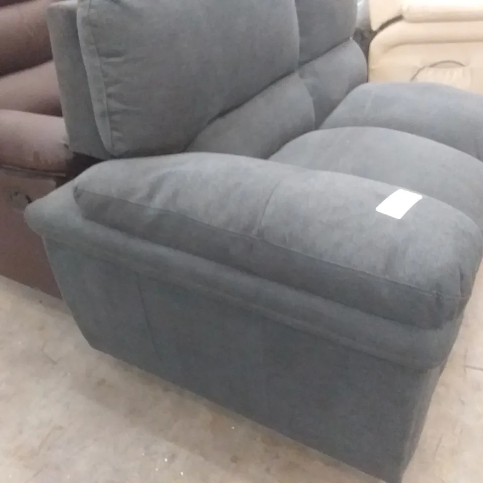 DARK GREY FABRIC FIXED SOFA SECTION 