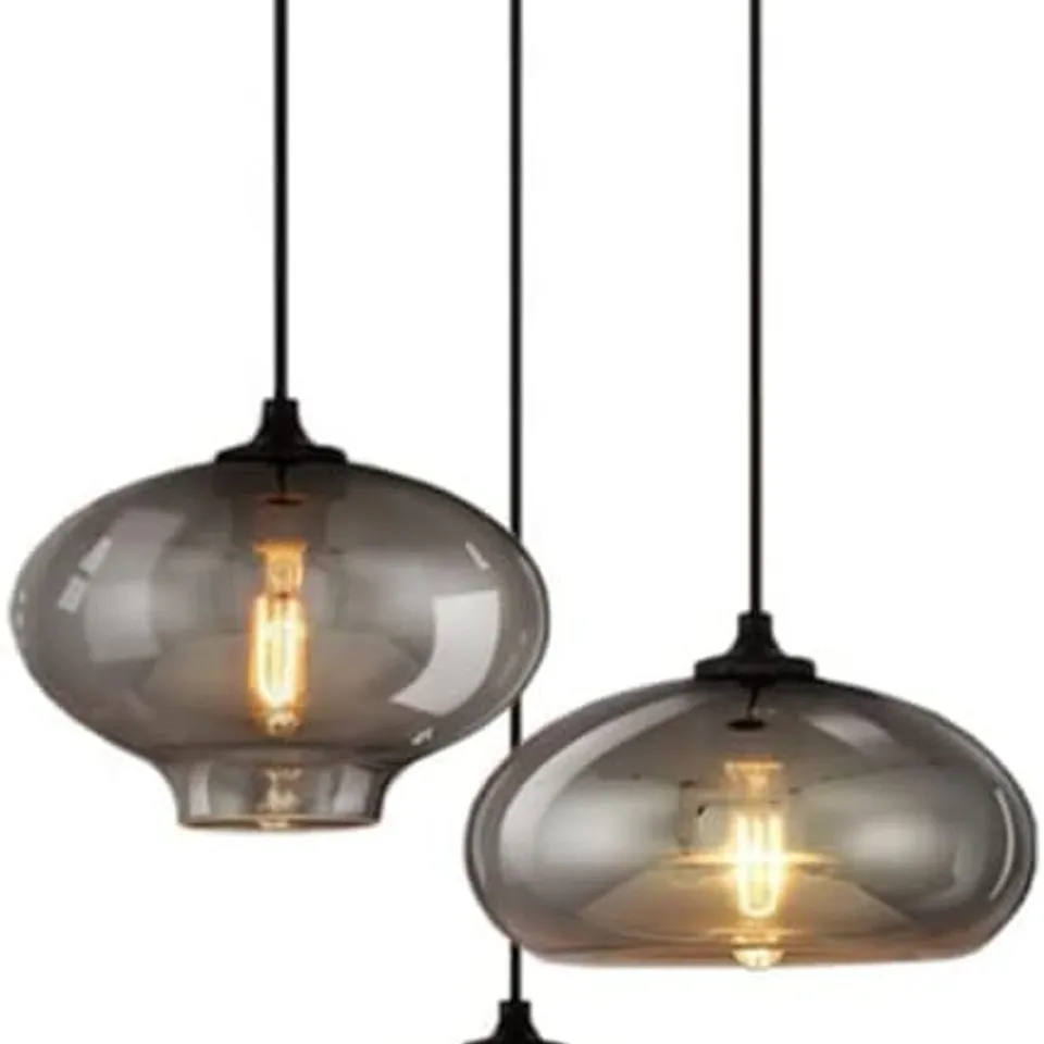 BOXED ALDEX LEATHERHEAD 3 LIGHT KITCHEN ISLAND CEILING LIGHT PENDANT GRAPHITE DARK GREY  FINISH