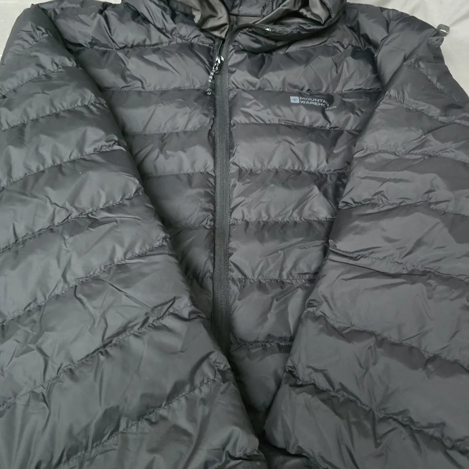 MOUNTAIN WAREHOUSE LONG SLEEVE HOODED PADDED COAT IN BLACK SIZE 3XL