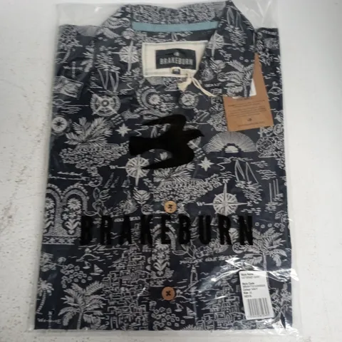 BAGGED BRAKEBURN MATTERSEY SHIRT IN NAVY - MEDIUM