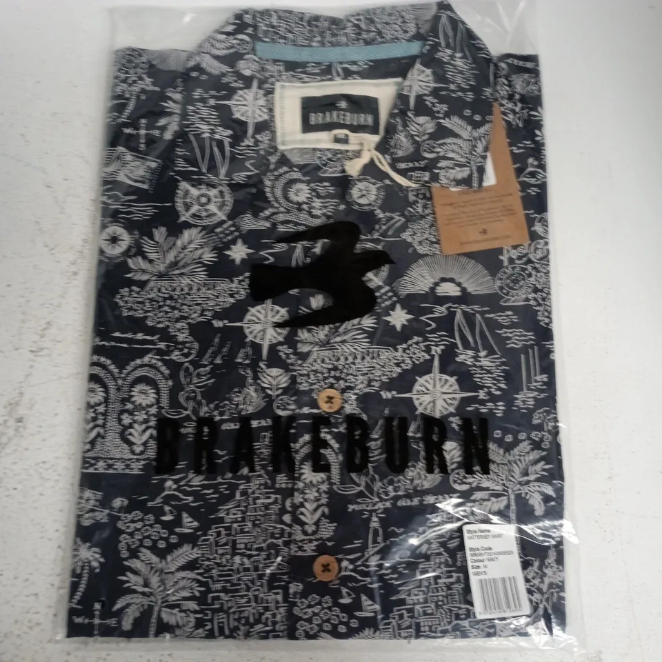 BAGGED BRAKEBURN MATTERSEY SHIRT IN NAVY - MEDIUM