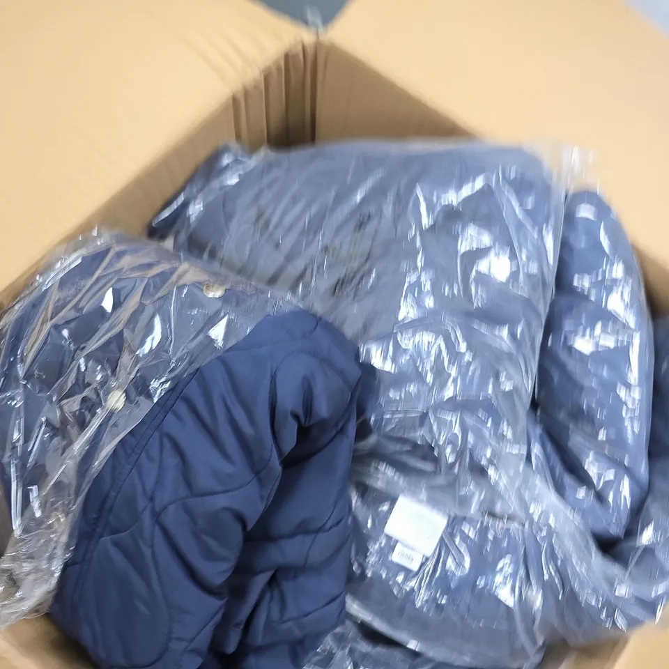 APPROXIMATELY 12 ASSORTED TAMSY COATS IN NAVY IN VARIOUS SIZES