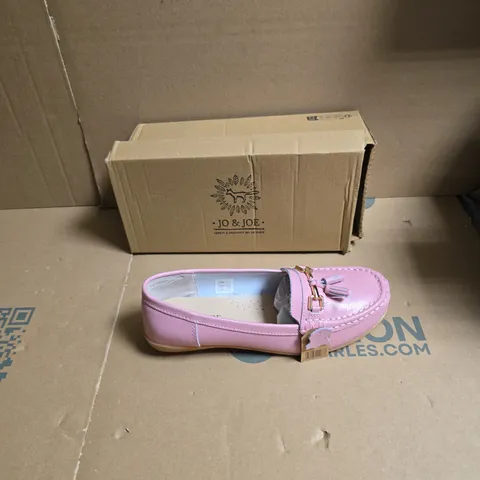 JO & JOE PINK LEATHER LOAFERS – WOMEN'S SHOES - UK SIZE 7