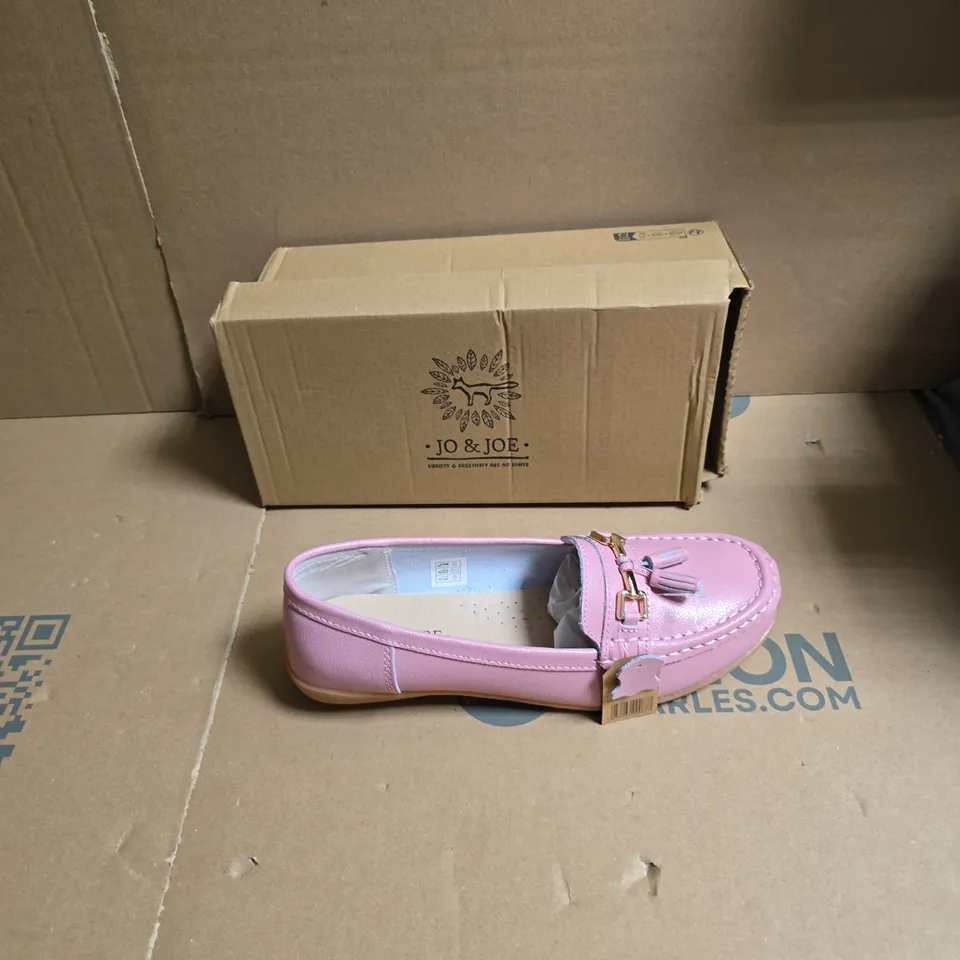 JO & JOE PINK LEATHER LOAFERS – WOMEN'S SHOES - UK SIZE 7