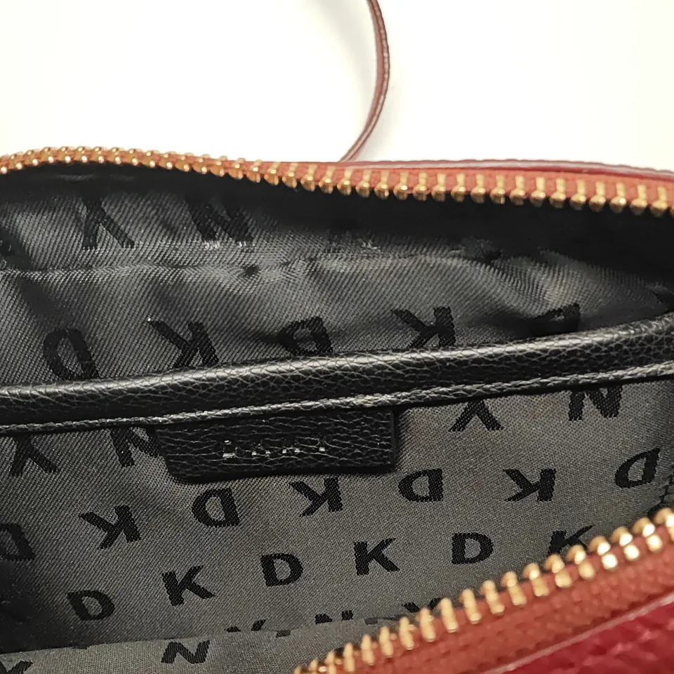 DKNY Red Leather Crossbody Bag