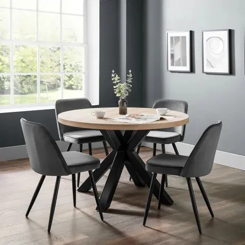 BOXED JULIAN BOWEN BERWICK ROUND TABLE - OAK (2 BOXES)