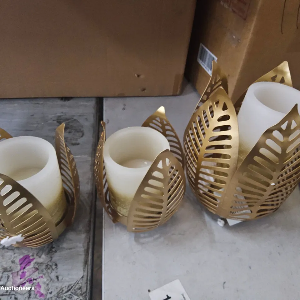 SET OF 3 LED CANDLES 