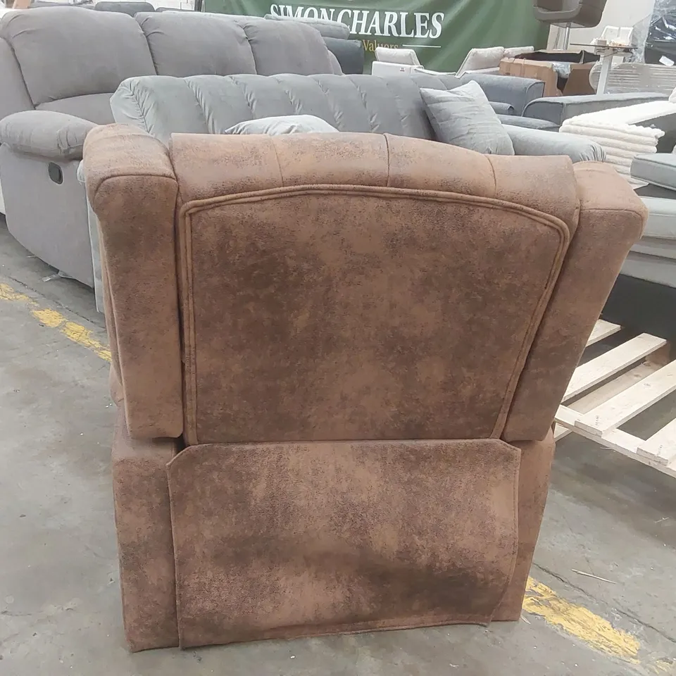 QUAL DESIGNER UPHOLSTERED PUSH-BACK RECLINER ARM CHAIR