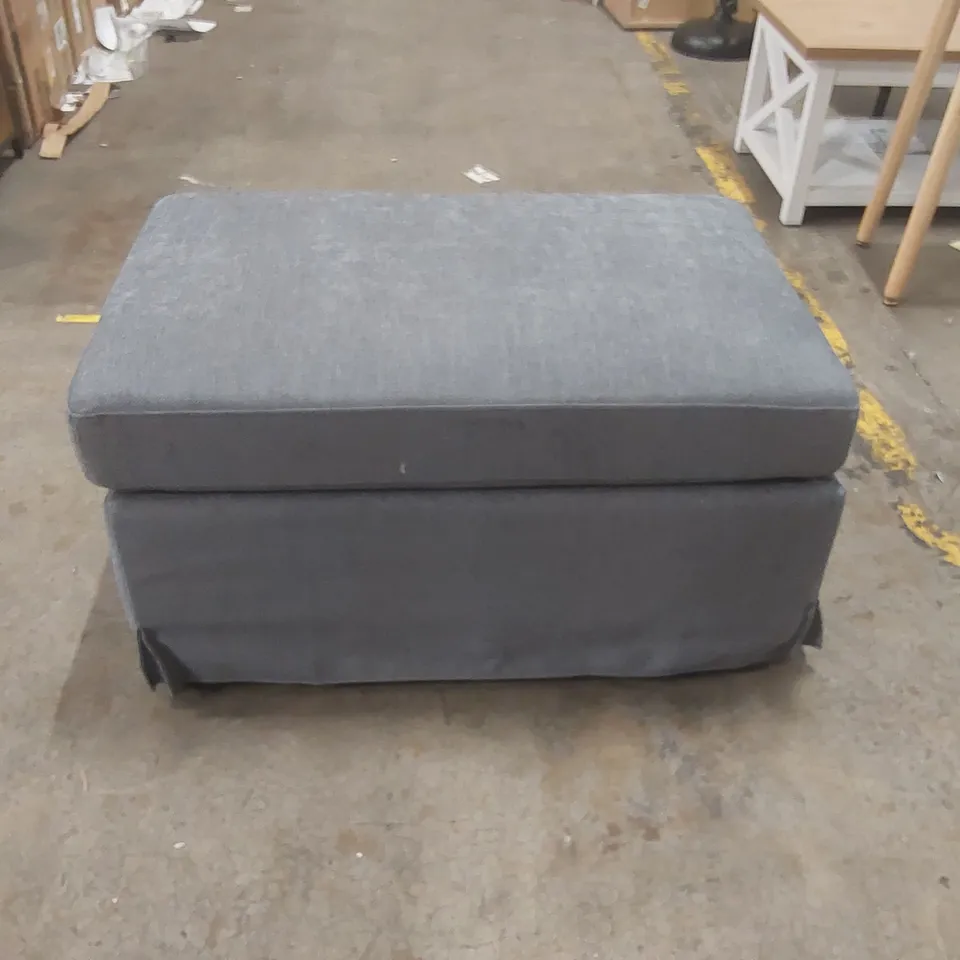 QUALITY DESIGNER FABRIC UPHOLSTERED FOOTSTOOL