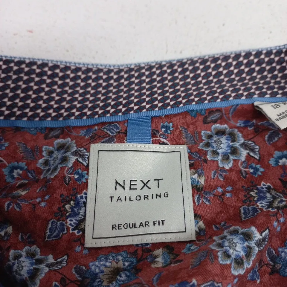 NEXT TAILORING BLUE MEN'S SHIRT – REGULAR FIT, NECK 18IN