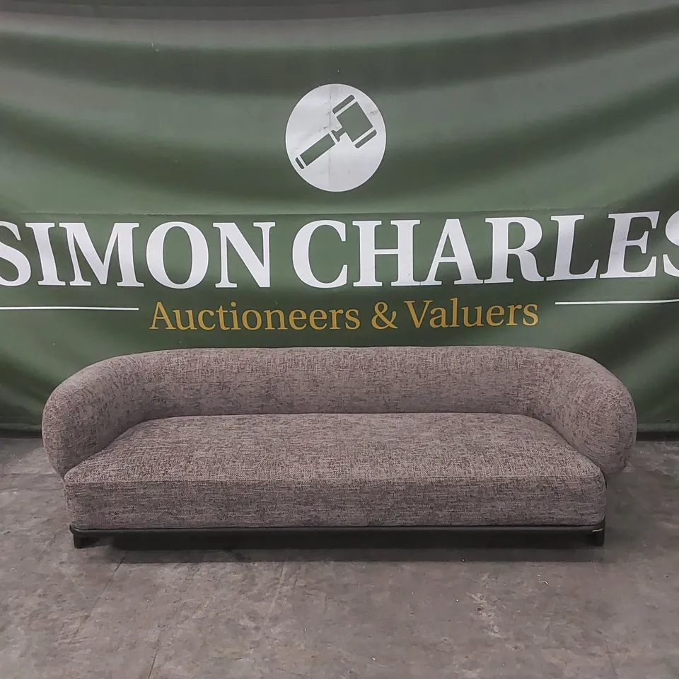 QUALITY DESIGNER DANETTI FLORENCE MOCHA CHUNKY WEAVE 3 SEATER SOFA