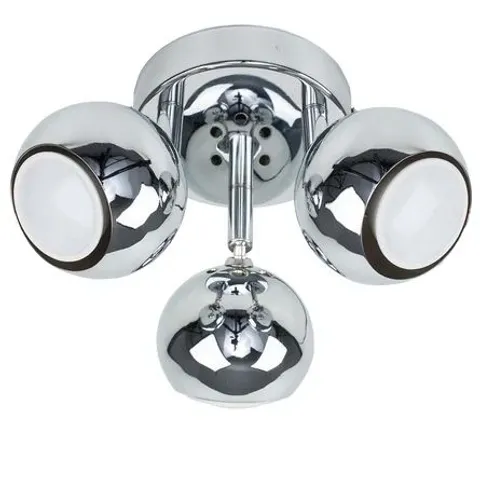 BOXED MINI RETRO EYEBALL 3 WAY ROUND SPOTLIGHT BLACK CHROME (1 BOX)