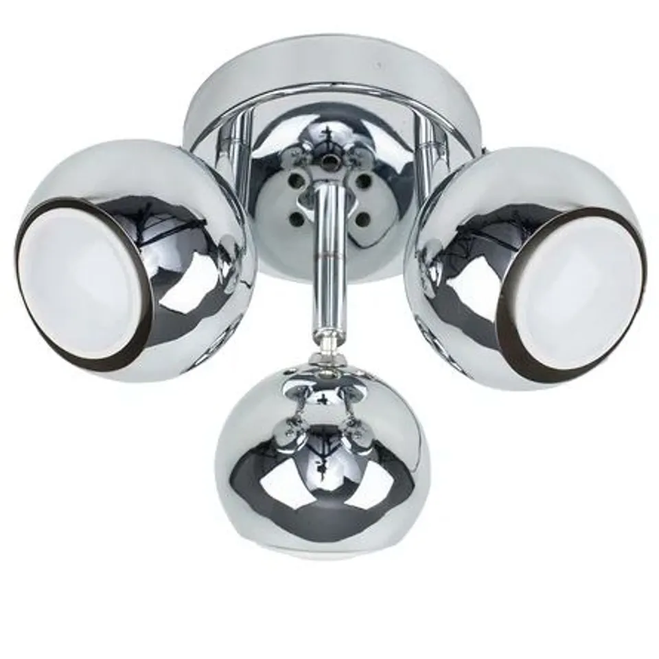 BOXED MINI RETRO EYEBALL 3 WAY ROUND SPOTLIGHT BLACK CHROME (1 BOX)