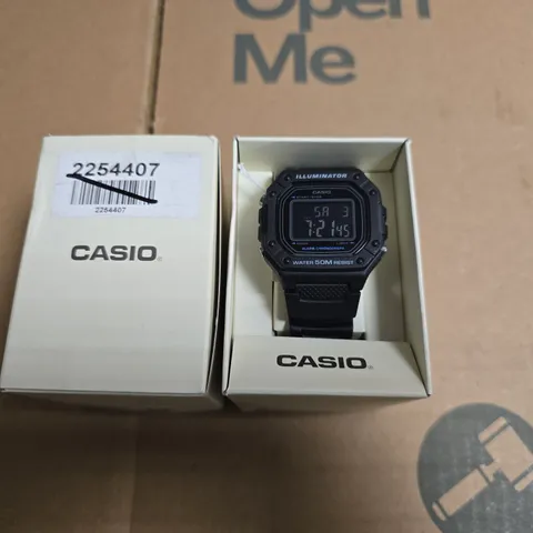 BOXED CASIO ILLUMINATOR DIGITAL WATCH IN BLACK