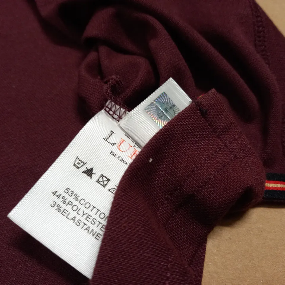LUKE BURGHUNDY POLO SHIRT - XL